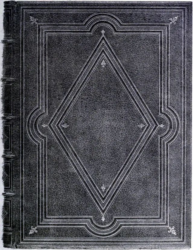 Leather-bound antique book